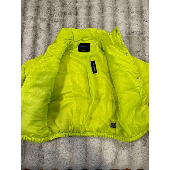 New Look Bright Green Puffer Jacket - Juniors Small - Picture 8 of 11